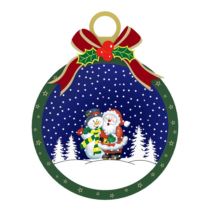 Plactic Decor Snowing Christmas Ball with Bowknot 