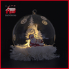 LED Glass Balloon Decoration Santa Claus Inside Glass Made Christmas Decoration Glass Giftware