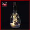 LED Christmas Decoration Glass Bottle Decoration Flower Decorative Glass Bottle Cute Santa Inside Glass Giftware