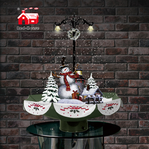 Best Selling Holiday Decoration Snowing Christmas Figures with Umbrella-shaped Base