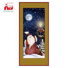 (WP080ST5-Y-JR) 2019 New Design Christmas Ornaments with Wooden Frame for Wall Plaque Art