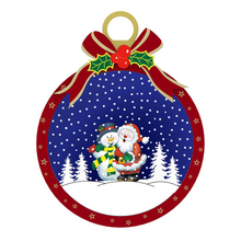 Plactic Decor Snowing Christmas Ball with Bowknot 