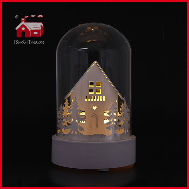 Glass Bell Jars Wholesale Glass Dome with Base LED Home Decorative Glass Vases