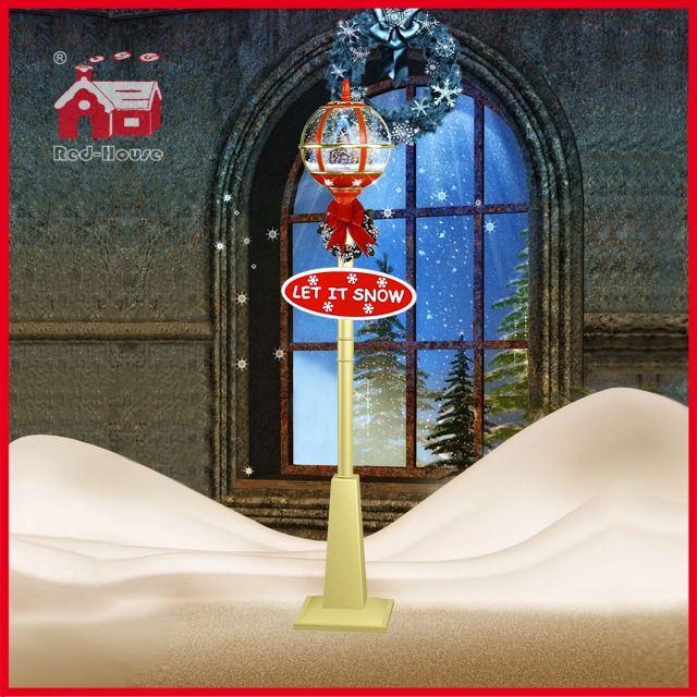 (LV30175W-RJJ11) Windmill Decoration Christmas Street Light with LED and Snow