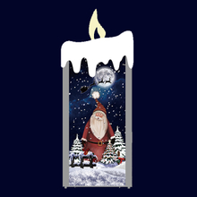 Candle Shaped Snow Musical Christmas Decoration