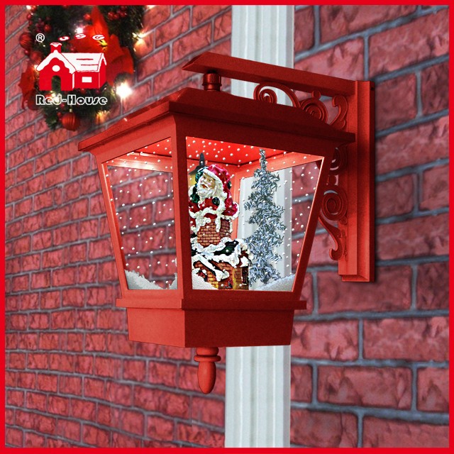 (LW40045A-R) Santa Claus Chimney Decorations Christmas Wall Light for Home