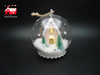 Christmas Decorative Hanging Led Lights Snow Decorative Glass Globe with Christmas Ornaments Scene