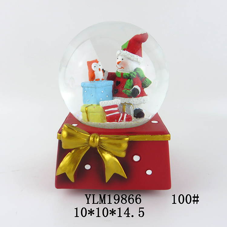 2020 Hot Sale Christmas Gifts Glass Ball with Resin Base