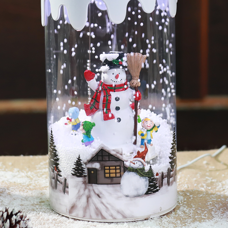 Wholesale Best -selling New Styles Snowing Christmas Custom Candle Holder Christmas Decoration