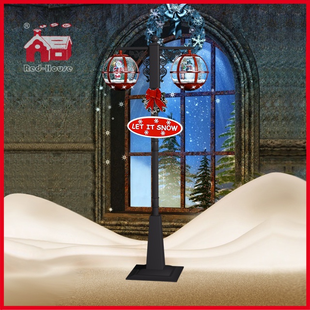 (LV30188DH-RRH11) Classic Red and Black Snowing Street Light for Christmas Decortion