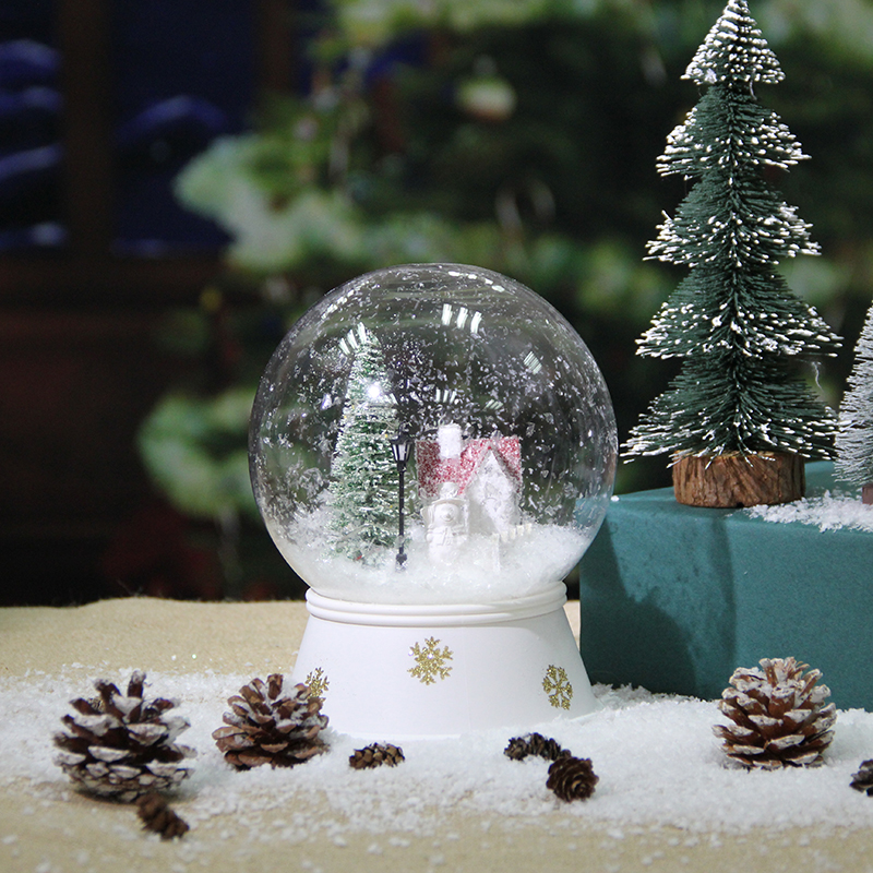 Christmas Gift Glass Dome with Lights and Music