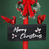 Rainproof Cardinal Christmas Snowing Streetlamp with Music 