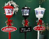 Black Snowing Decoration Christmas Lights Led Outdoor Christmas Lamp Post 