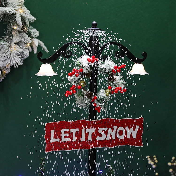 (40110U170-3S-BS) Snowing Christmas tree with holiday figures