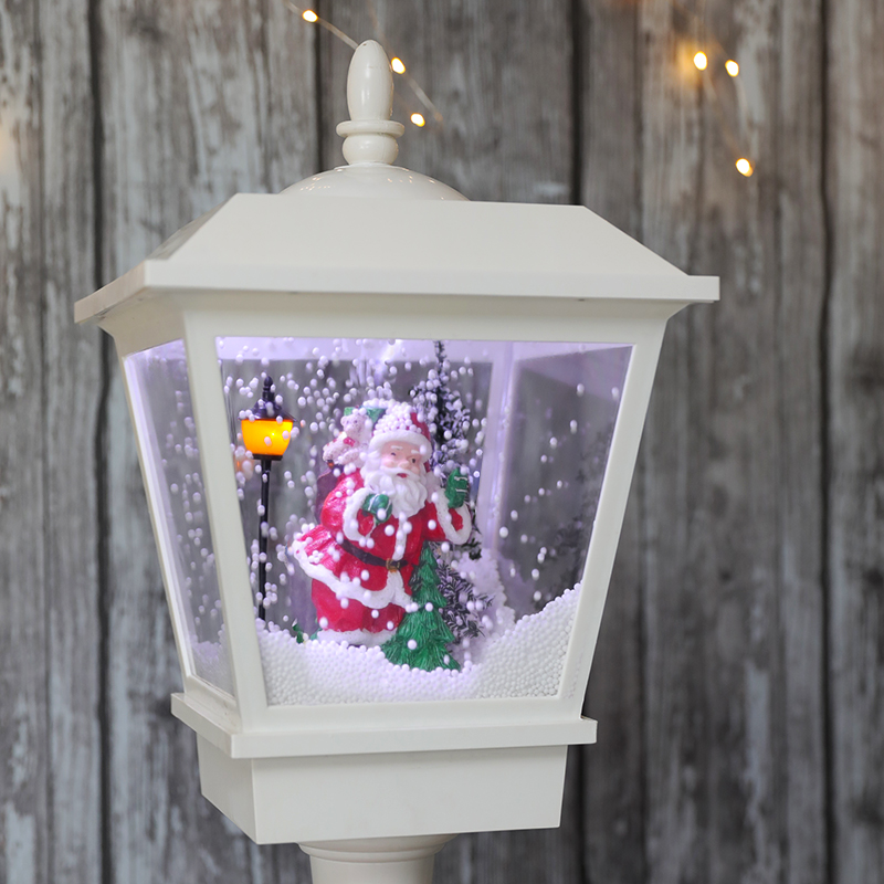  Santa Claus Inside White Christmas Street Lamp with LEDs