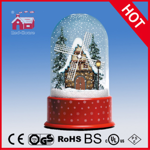 (P23036W) Windmill House Christmas Decoration with Transparent Case