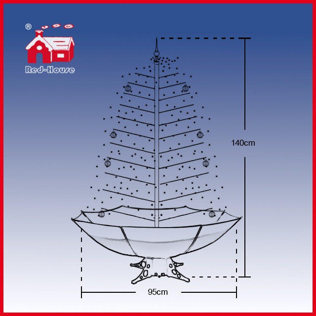 Multicolored Snowing Christmas Tree with LED Lights and Music