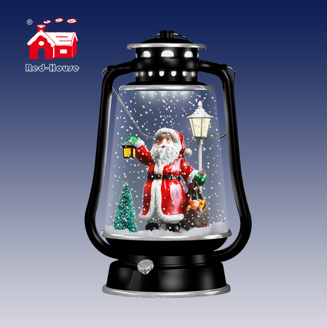 Snowing Musical Desk Lamp with Twinkling Christmas Lights for Bedroom