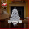 (40110U120-SS) All Silver Snowing Christmas Tree with LED Lights and Music