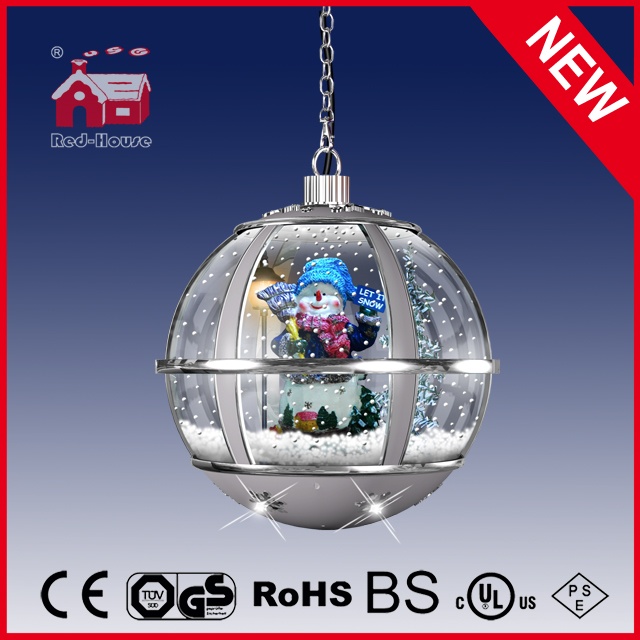 (LH30033K-SS11) Silver Round Hanging Lamp Christmas Gifts with LED Lights