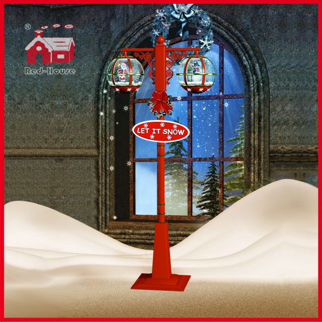 (LV30188DH-RGR11) High Quality Christmas Vertical Lamp with Santa Claus Decoration