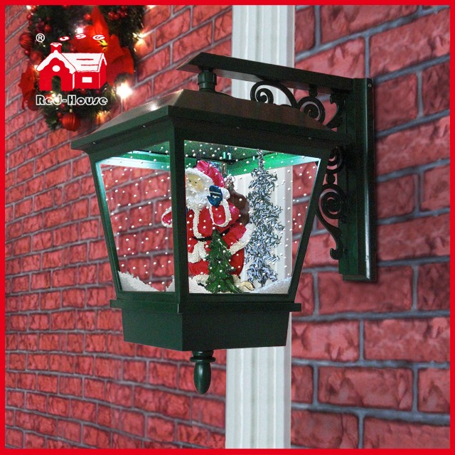 (LW40045D-G) 2016 Hotsale Santa Claus Christmas Wall Lamp with Music