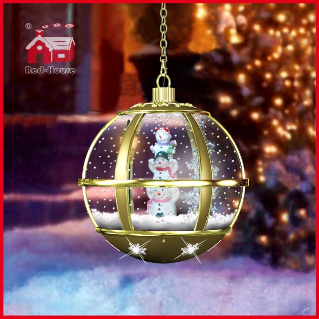 (LH30033-3S1-JJ11) Modern Gold Color Snowman Family Holiday Hanging Lamp with LED