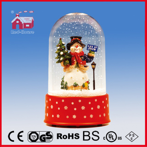 (P18030L) 2016 Hotsale Cute Snowman Doll Christmas Decoration with Transparent Case