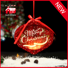 New Design for 2015 Hanging Christmas Decoration with LED inside