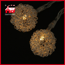 Metal LED Color Ball Pendant Decorative Light String Holiday Decoration