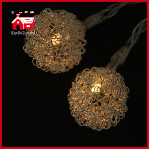 Metal LED Color Ball Pendant Decorative Light String Holiday Decoration