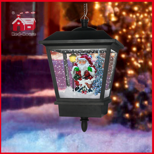 (LH27045C-H) Classic Thanksgiving Holiday Gifts Santa Claus Hanging LED Lamp